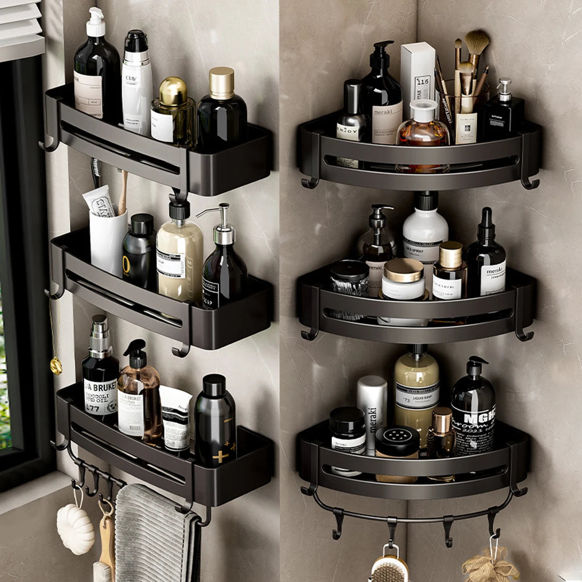 Aluminum Alloy Bathroom Shelf